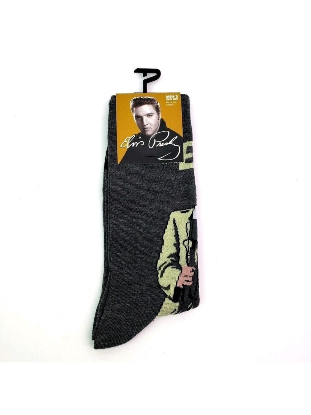 4/$25 Elvis Presley Novelty Crew Socks Unisex New